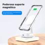 Imagem de Carregador Dock Station Wireless 3 em 1 Compatível com iPhone Airpods Smartphone
