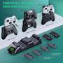 Imagem de Carregador Duplo C/ Led Compatível Com Xbox Series Xbox One C/ 2 Baterias + 4 Tampas