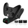 Imagem de Carregador Duplo C/Led Para Controle X box Series Ou X box One C/ 2 Baterias + 4 Tampas