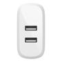 Imagem de Carregador Duplo de Parede Belkin USB-A 24W (12W X2) Branco - WCB002DQWH