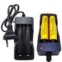 Imagem de Carregador Duplo de Pilhas Baterias Recarregáveis 4.2v Li-Ion 18650 Bivolt Para Lanternas CARREGAF