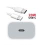 Imagem de Carregador Fonte + Cabo Turbo 20W Tipo-C Compatível com iPhone SE X XR 7/8 7/8 Plus 11 12 13 14 Pro Max 14 Plus