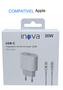 Imagem de Carregador Fonte USB-C 20W Turbo + Cabo Original Inova com Nota Fiscal