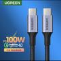 Imagem de Carregador Gan 45W Pd Rápido + Cabo Usb Tipo C 100W -2 Metro