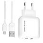 Imagem de Carregador Micro Usb Turbo 2 Entradas Micro Usb V8 Android