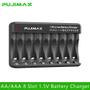 Imagem de Carregador P/ até 8 Pilhas LI-ION (Lítio, NÃO FUNCIONA C/ NI-MH, LER DESCRIÇÃO) USB Pujimax