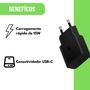 Imagem de Carregador Parede Fonte Samsung Tipo USB-c 15W Preto Original Carregamento Rápido (Sem Cabo)