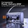 Imagem de Carregador Portátil PowerBank de 10.000mah Display Digital Power Delivery 22.5W Com Cabo Lightning e USB C