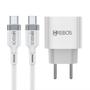 Imagem de Carregador Power Turbo 20W 4.0A da Hrebos com cabo dual tipo-c