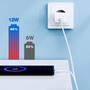 Imagem de Carregador Rápido 2.4A Branco 1Hora GAR142  Com Cabo USB A/C Incluso