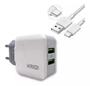 Imagem de Carregador Rapido Celular Compativel Smartphone 2 Usb C Cabo Tipo C