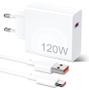 Imagem de Carregador rápido de 120W  com 6A USB C cabo 1M para Mi Turbo Charge Turbo Power Cabo USB + Cabo Tipo C