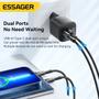 Imagem de Carregador Rápido Duplo USB-C+A 20W PD GaN QC Essager ES-CD31