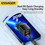 Imagem de Carregador Rápido Duplo USB-C+A 20W PD GaN QC Essager ES-CD31