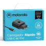 Imagem de Carregador Rápido Motorola Original 10w Moto Z3 Garantia Bivolt Resistente Carga Rápida Tipo-C