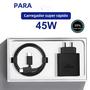 Imagem de Carregador Rápido USB-C 45W PD para Samsung Galaxy S24/S23/S22/S21/Note10/A54/A34 - com Cabo Tipo C