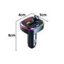 Imagem de Carregador Receptor Bluetooth Veicular RGB MP3 - C13