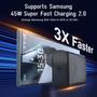 Imagem de Carregador Samsung 45W Super Fast Charger USB C, pacote com 2 unidades com cabo