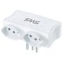 Imagem de Carregador Sms 2 Usb + 2 Tomadas Branco