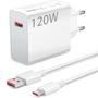 Imagem de Carregador TURBO 120W USB + Cabo USB X USB-C Tipo-C COMPATIVEL MI