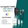 Imagem de Carregador Turbo 2 Metros para LG K50s K51s K52 K61 K62 K71