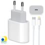 Imagem de Carregador Turbo 20W + Cabo Lightning para USB-C Compatível Iphone 11 12 13 Pro Max X XR XS
