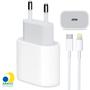 Imagem de Carregador Turbo 20W + Cabo Lightning USB-C Compatível Iphone 11 12 13 e 14 Pro Max