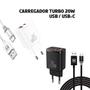 Imagem de Carregador Turbo 20W + Capinha Samsug S23 Plus + Película 9D