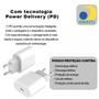 Imagem de Carregador Turbo 20W Tipo-C + Cabo Lightning Compatível com Iphone Ipad Ipod Airpods