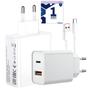 Imagem de Carregador Turbo 30W 2 USB Compatível Com Infinix Pova 5 e 6 - Blance