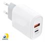 Imagem de Carregador Turbo Celular Smartphone 2 Usb C Cabo Tipo C