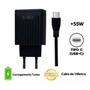 Imagem de Carregador Turbo Com Cabo 2 Entradas USB Saída Type-C  XAEA
