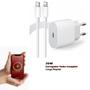 Imagem de Carregador Turbo Fonte 20w Usbc Completo Com Cabo Compatível  Modelo Iphon 12 13 Inova Original 