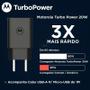 Imagem de Carregador Turbo Power Portátil Original de Parede 20W USB-A p/ Micro-USB - Universal - Compatibilidade Moto E4, E5, E6, E7, E20, G4, G5