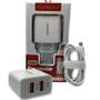 Imagem de Carregador Turbo Rápido 2 Usb Com Cabo V8 5.1A