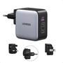 Imagem de Carregador Ugreen 65W Gan Plugue Adaptador X2 Usb-C X1 Usb-A