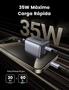 Imagem de Carregador UGREEN Nexode 35W GaN PD Fast USB-C e USB-A 22,5W compatível c/ 30W 25W 20W 18W