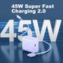 Imagem de Carregador USB-C Auorld 45W - Carregamento Rápido para Samsung Galaxy