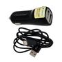 Imagem de Carregador Veicular 2 Entradas USB 3.1A Cor Preto Com Cabo USB-C - CB07USBCPR3