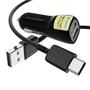 Imagem de Carregador Veicular 2 Entradas USB 3.1A Cor Preto Com Cabo USB-C - CB07USBCPR3