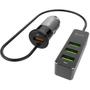Imagem de Carregador Veicular 4 USB 3.4A UCV-Q430BK Preto - C3Tech