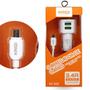 Imagem de Carregador Veicular Carga Rápida 2 Usb + Cabo Micro Usb V8 Kaidi KD-303S