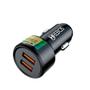 Imagem de Carregador Veicular Turbo USB Duplo para Carro com Cabo Lightning 1M Preto