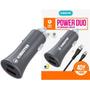 Imagem de Carregador Veicular USB-C+USB c/cabo USB-C PD QC 40W CV209CC Kimaster