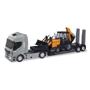 Imagem de Carreta Hi Way Plataforma Iveco Com Retroescavadeira Case - Usual Brinquedos