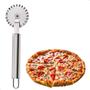 Imagem de Carretilha Cortadora de Massas Pizzas Pasteis Lâmina Ondulada Fácil Manuseio em Aço Inoxidável Alça para Pendurar