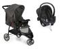 Imagem de Carrinho 3 Rodas Travel System Cross Trail Preto com Bebê conforto - Galzerano