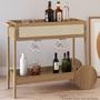 Imagem de Carrinho Bar Porta Taças 112 CM Pes Madeira Oslo 27964 Hanover Artesano