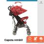 Imagem de Carrinho Bebê Guarda Chuva 6 a 36 meses 15kg Umbrella Vermelho