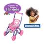 Imagem de Carrinho Boneca Infantil Rosa Baby Car Florzinha Brinquedo